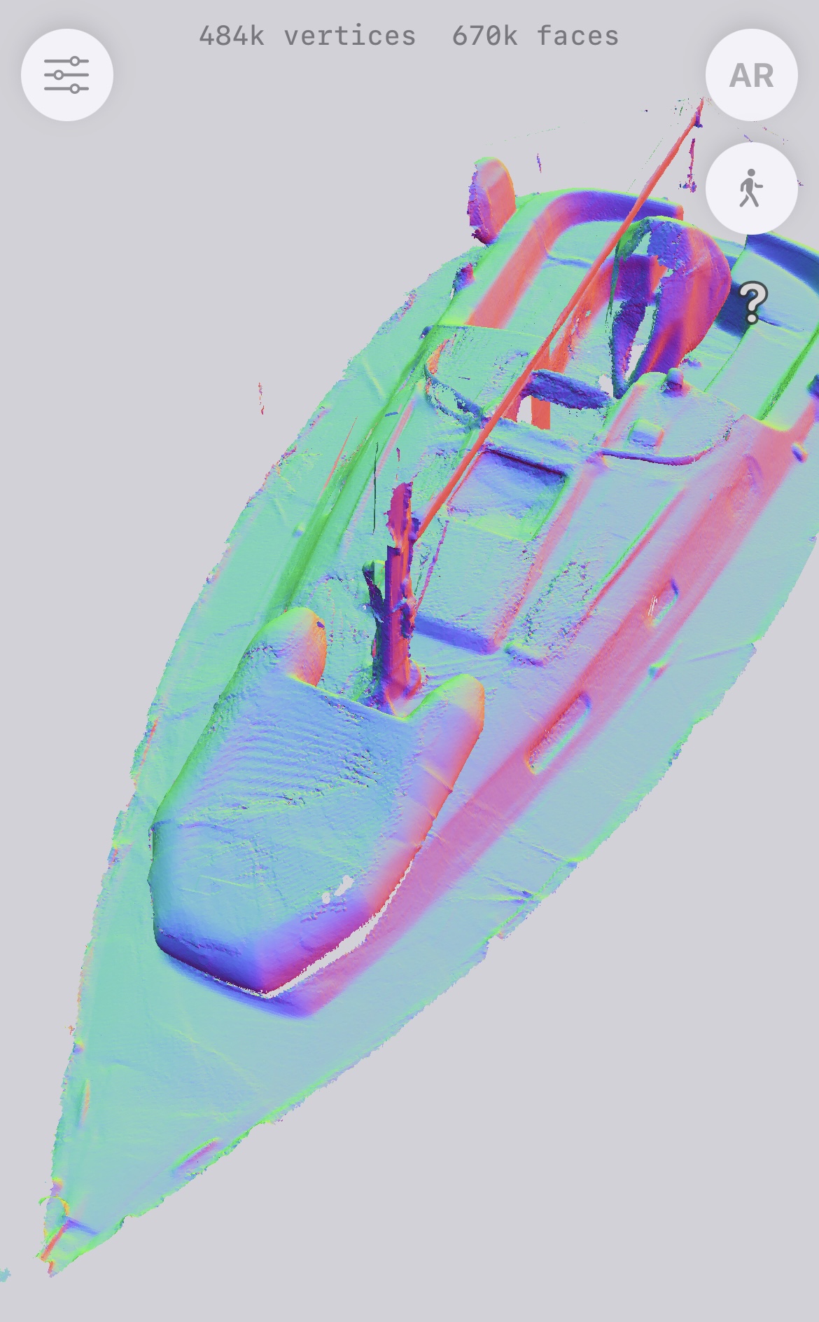Boat deck 3D scan