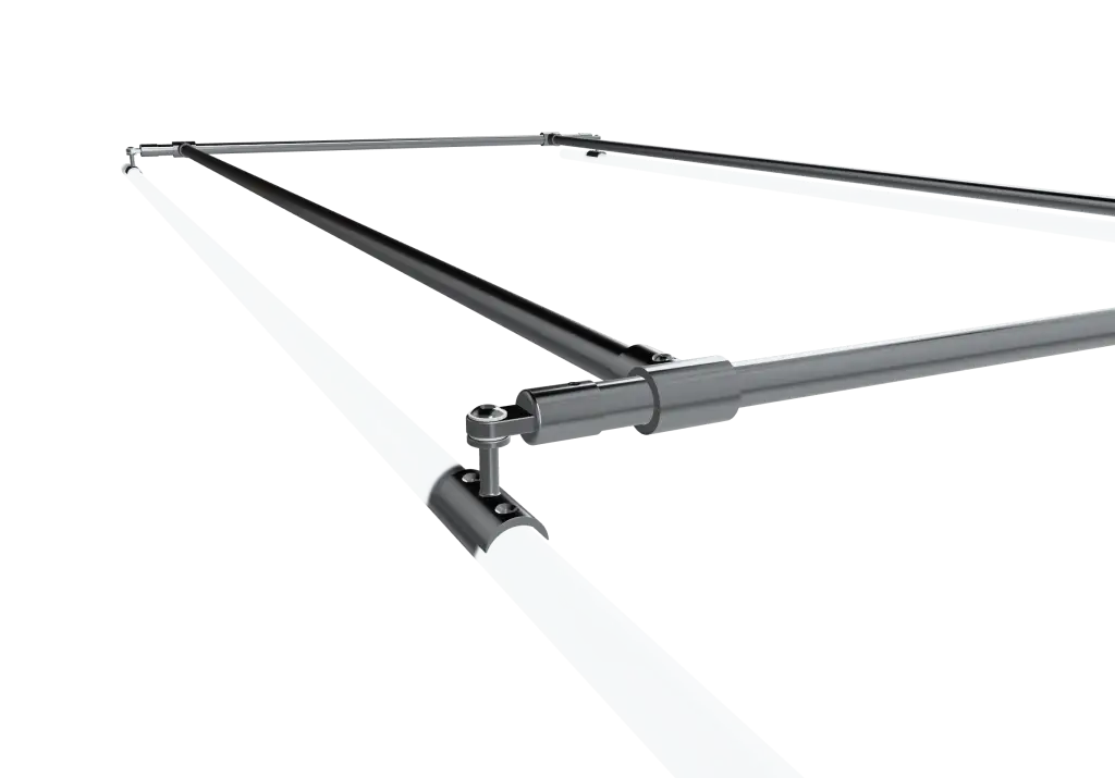 solar panel mounts on boat, Gemini Marine Products concave post mount