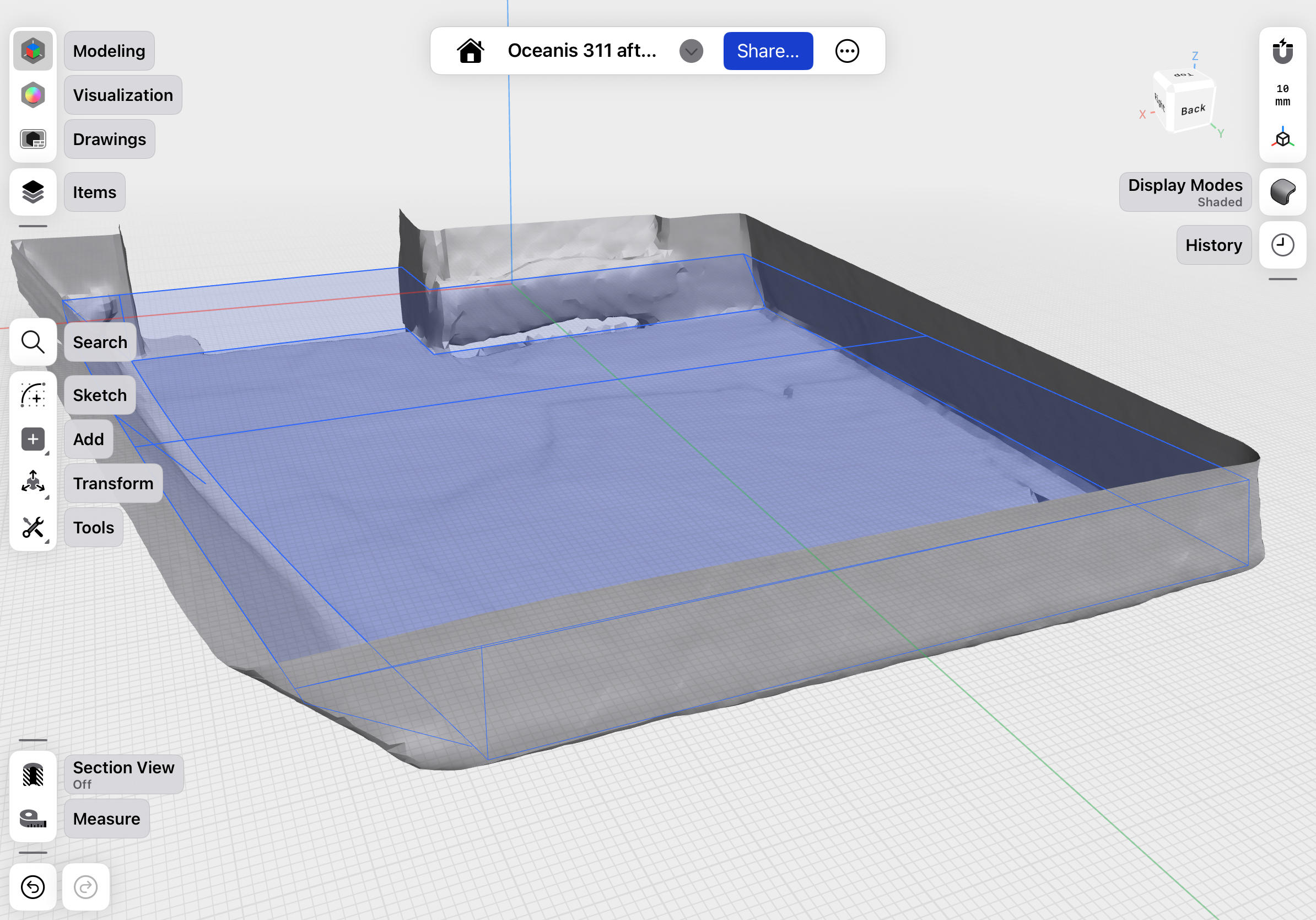 3D design of aft cabin mattress