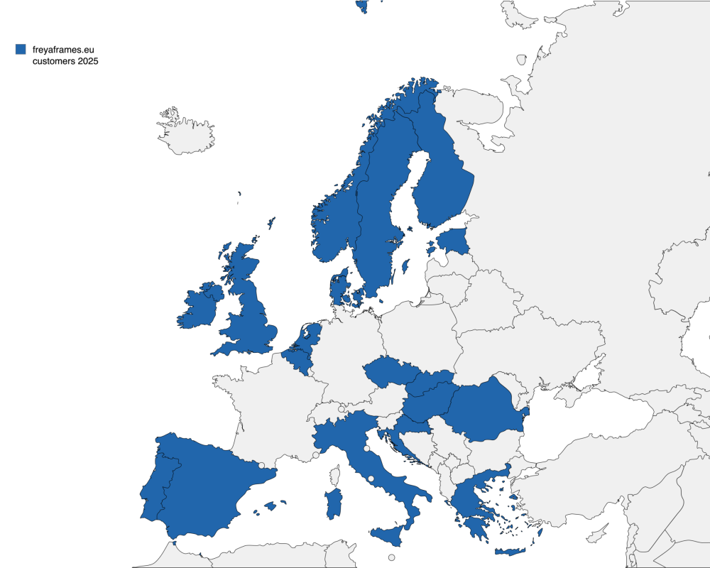 sprayhoods delivered to finland, sweden, norway, denmark, germany